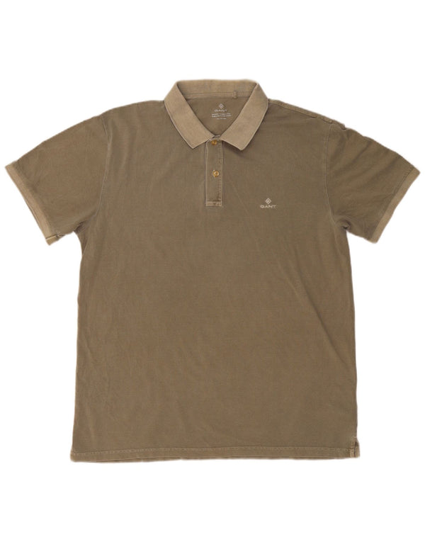Męska koszulka polo GANT 2XL, bawełna khaki
