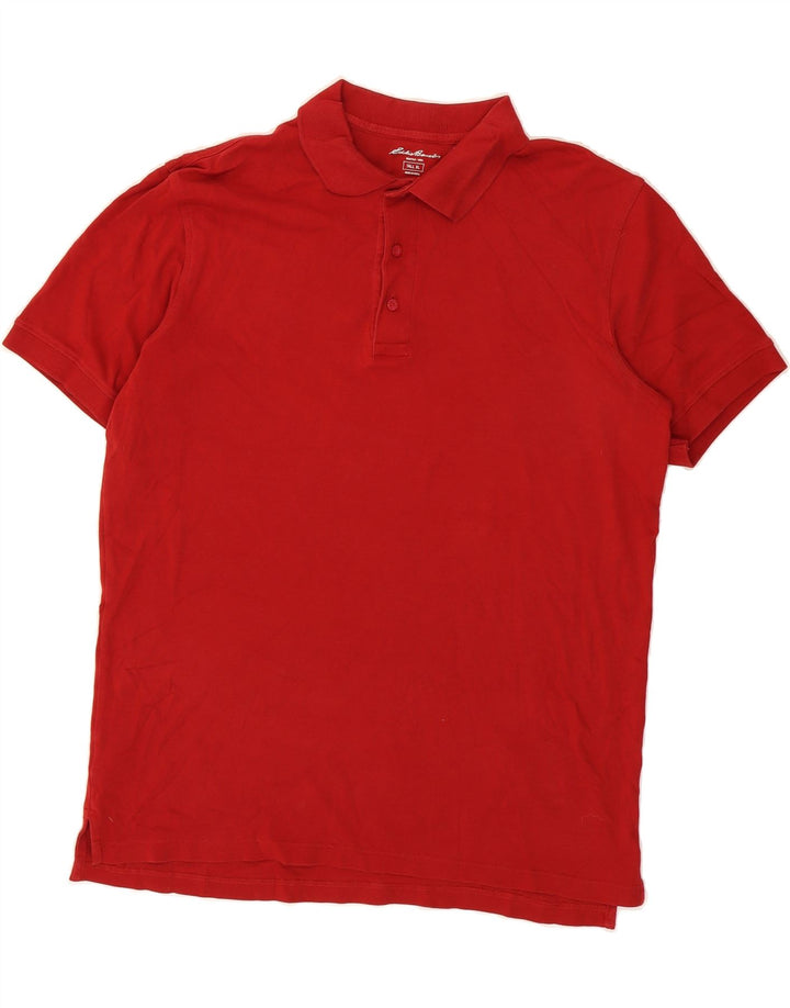 EDDIE BAUER Mens Tall Polo Shirt 2XL Red Cotton Vintage Eddie Bauer and Second-Hand Eddie Bauer from Messina Hembry 