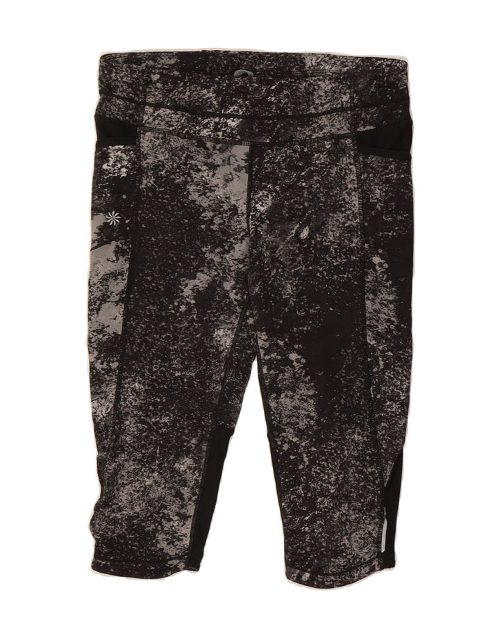 ATHLETA Womens Capri Leggings UK 14 Medium Grey Spotted Polyester Sports Vintage Athleta and Second-Hand Athleta from Messina Hembry 
