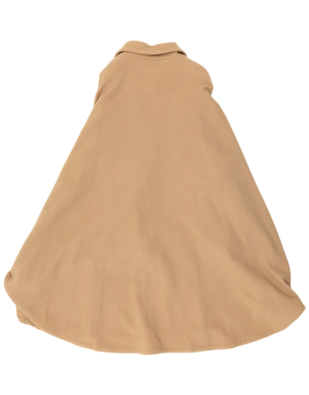 Vintage damski płaszcz poncho w jednym rozmiarze, beżowa wełna Paisley