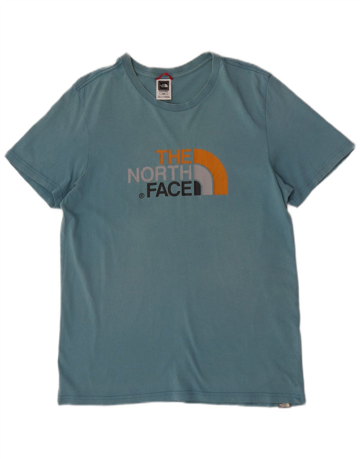 Męski T-shirt z grafiką The North Face, kolor średni niebieski