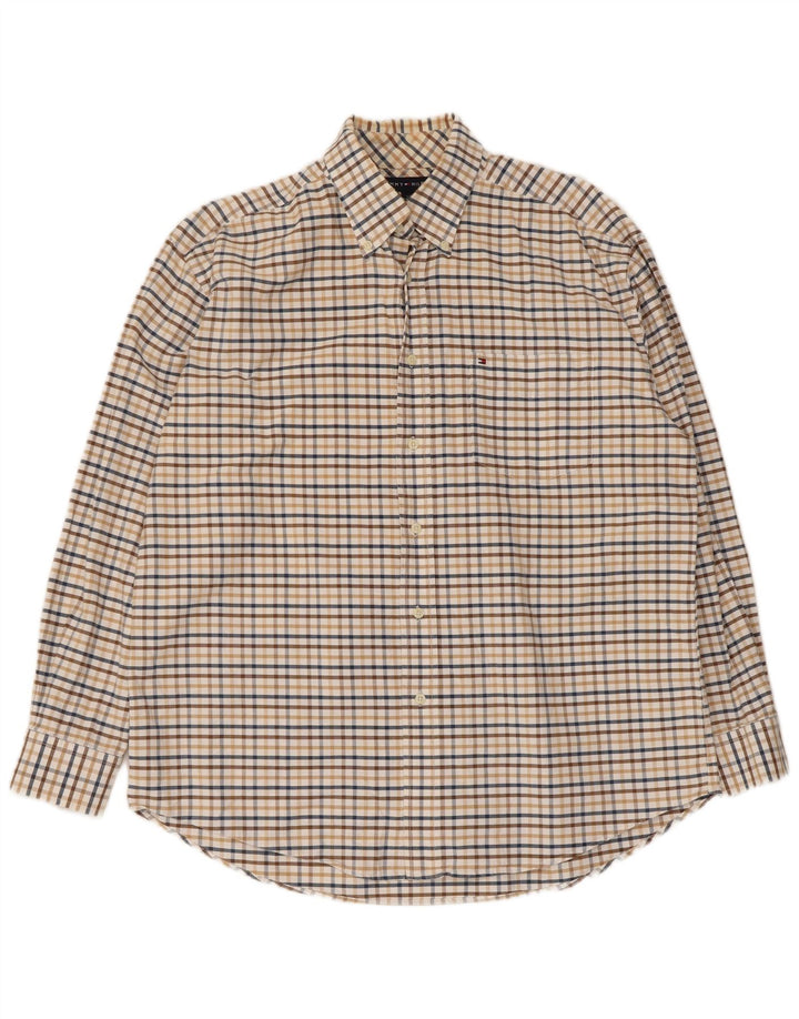 Koszula męska Tommy Hilfiger w dużą beżową kratkę