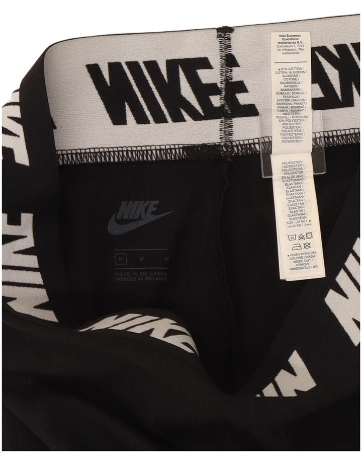 Damskie legginsy Nike Graphic UK 12, średnie czarne, bawełniane