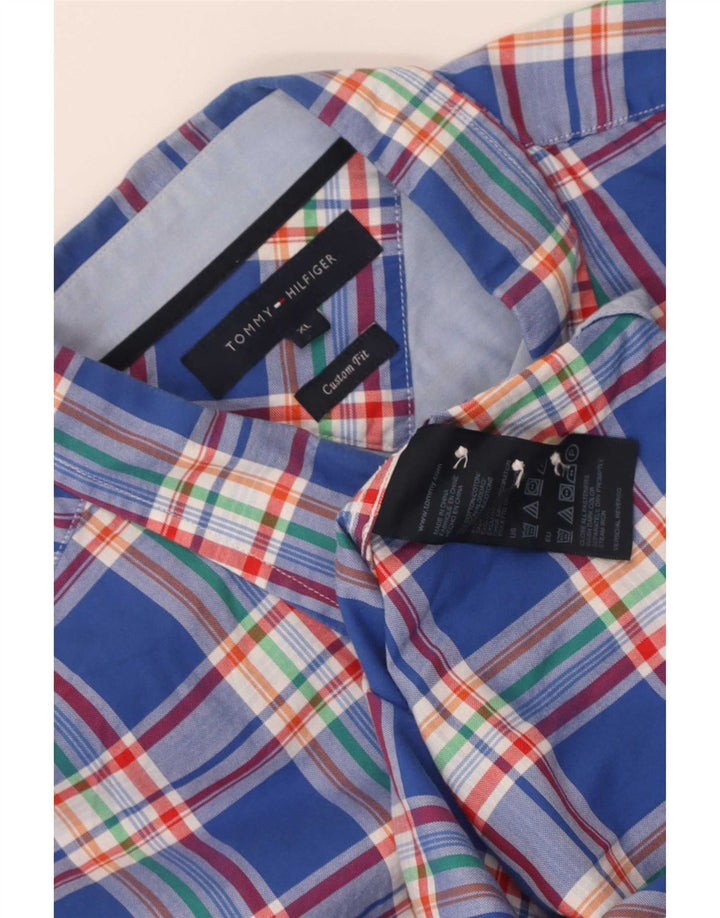 Męska koszula o dopasowanym kroju Tommy Hilfiger XL w niebieską kratkę, bawełniana
