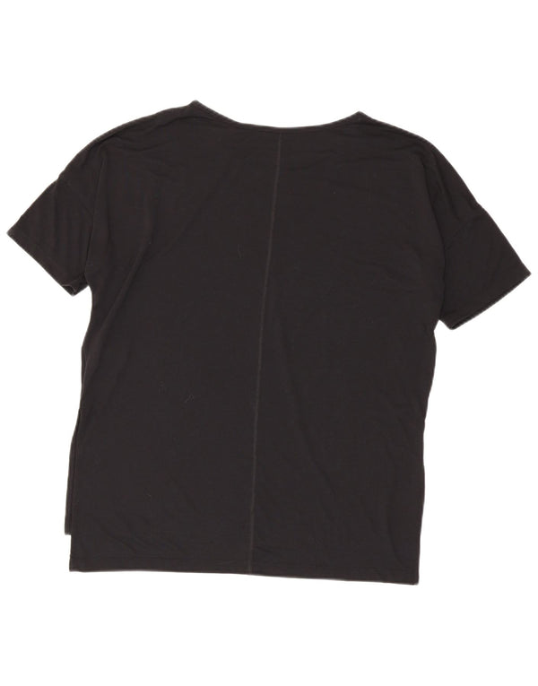 Damska koszulka oversize Nike Dri Fit, UK 14, średni czarny poliester