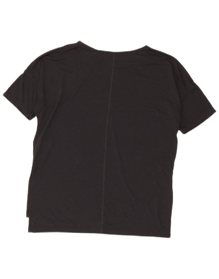 Damska koszulka oversize Nike Dri Fit, UK 14, średni czarny poliester