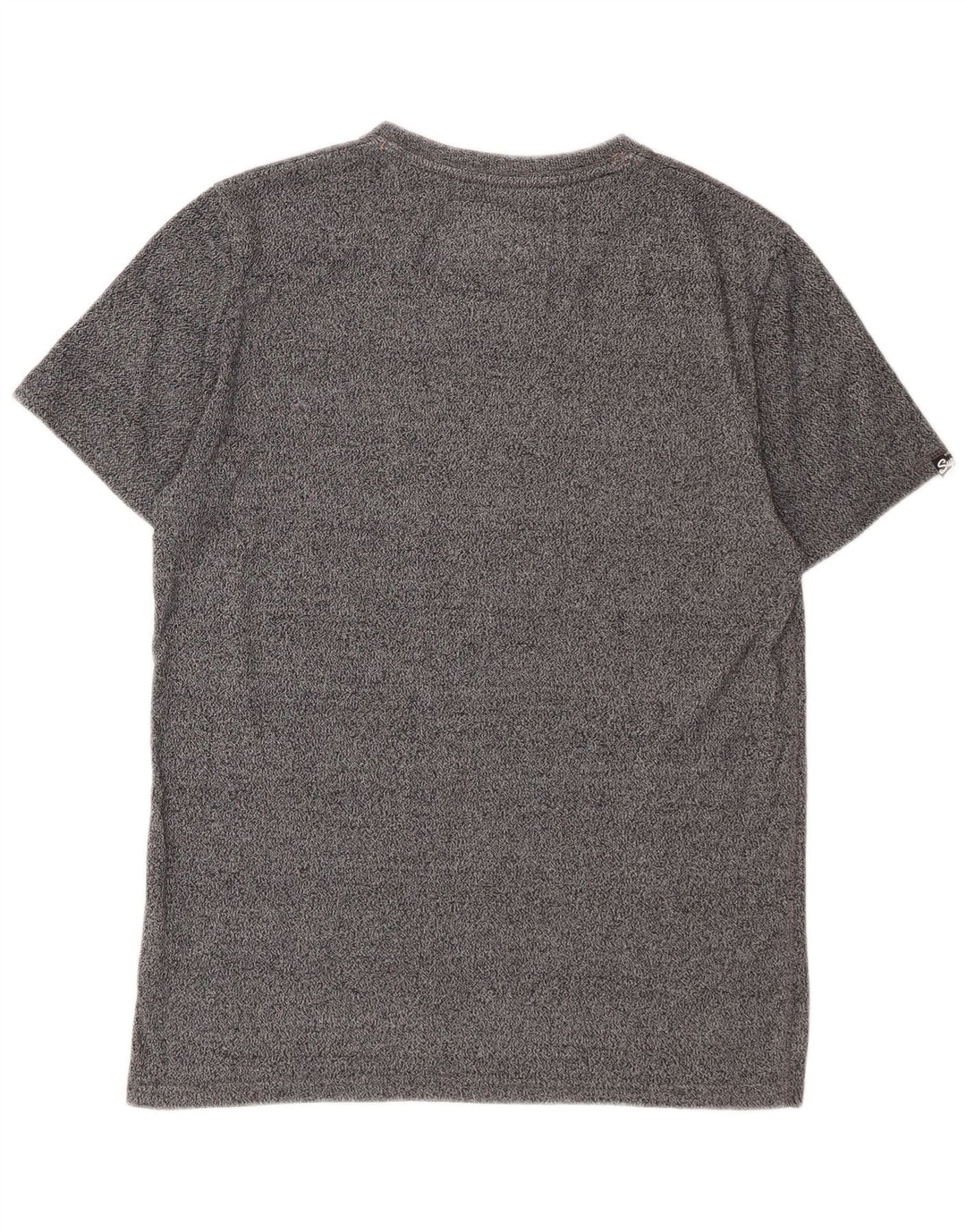 Męski T-shirt SUPERDRY z grafiką, średnioszary, bawełniany w cętki