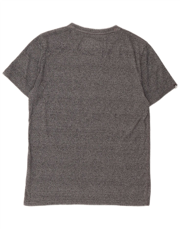 Męski T-shirt SUPERDRY z grafiką, średnioszary, bawełniany w cętki