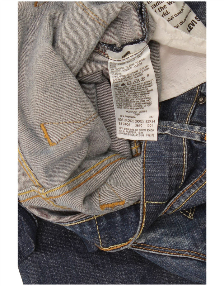 Damskie jeansy Levi's 519 Slim W32 L34 Niebieska bawełna