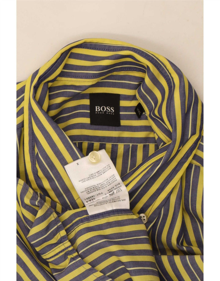 Koszula męska Hugo Boss 2XL, bawełniana w żółte paski