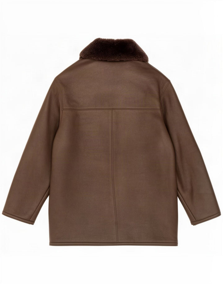 Marester damski płaszcz shearling UK 14 Large Brown