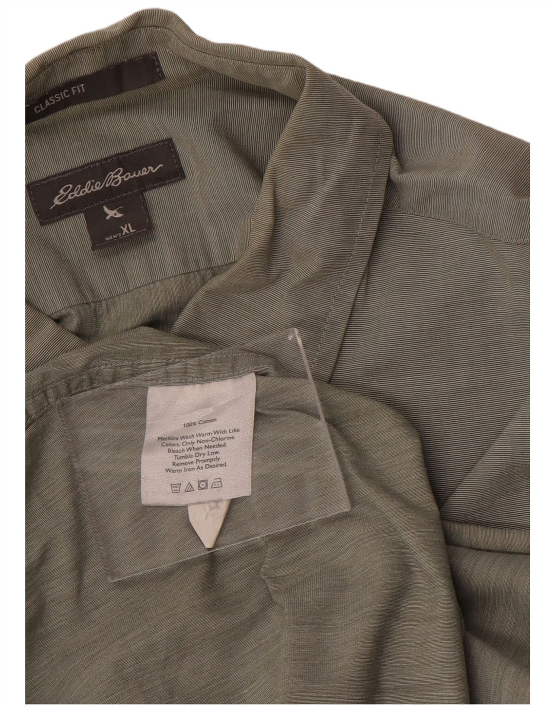 Koszula męska Eddie Bauer o klasycznym kroju XL, zielona bawełniana