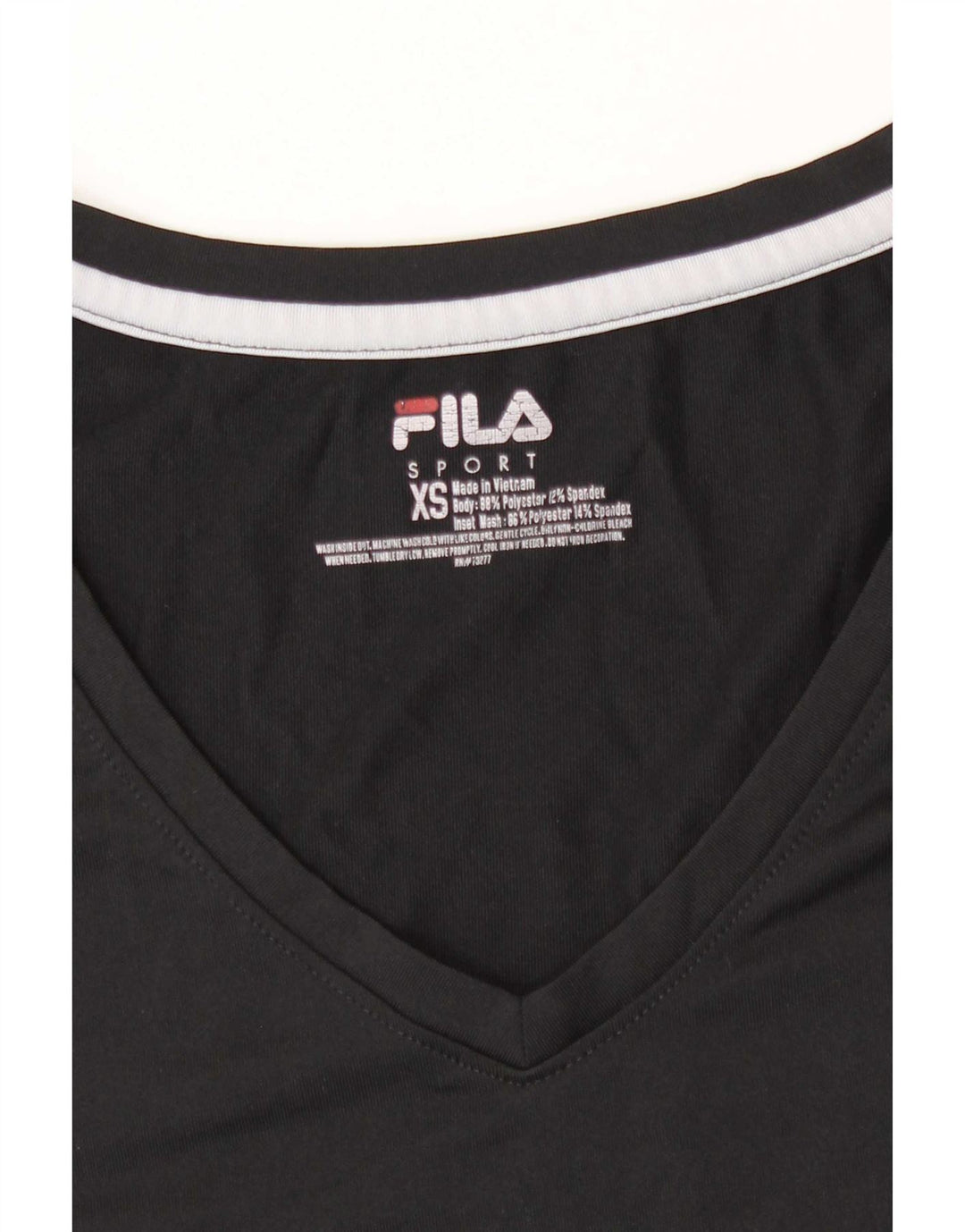 T-shirt damski Fila Top UK 6 XS, czarny poliester