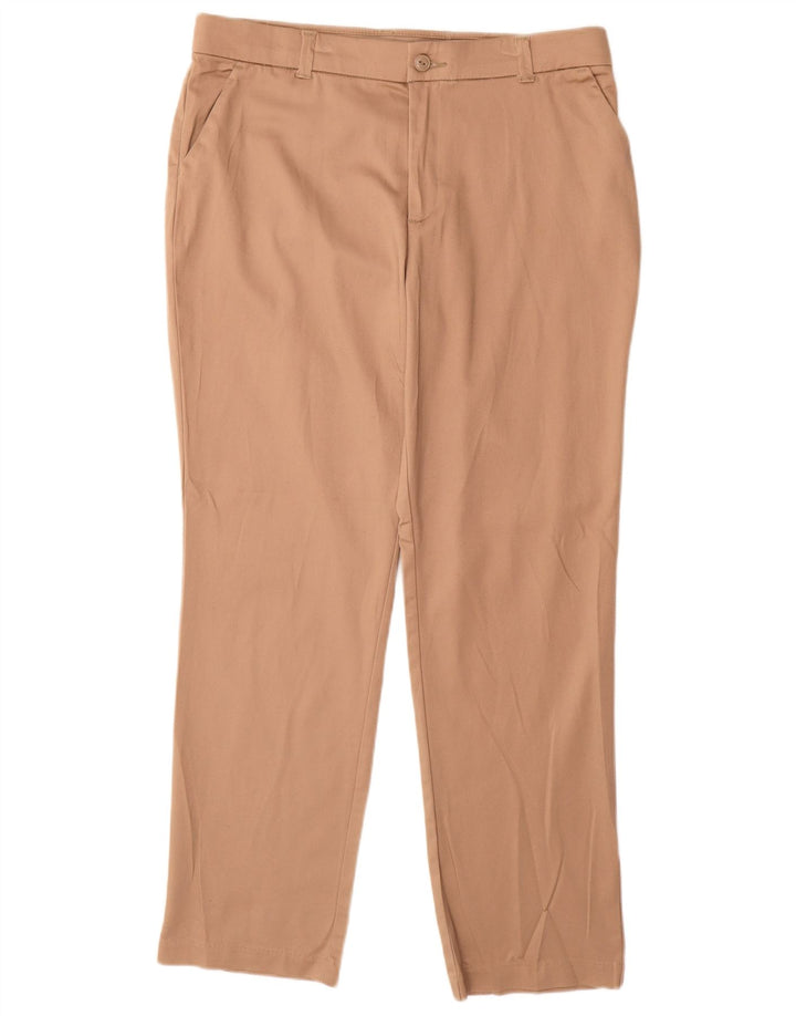 Damskie proste spodnie chino LEE US 14 XL W34 L31 Beżowa bawełna