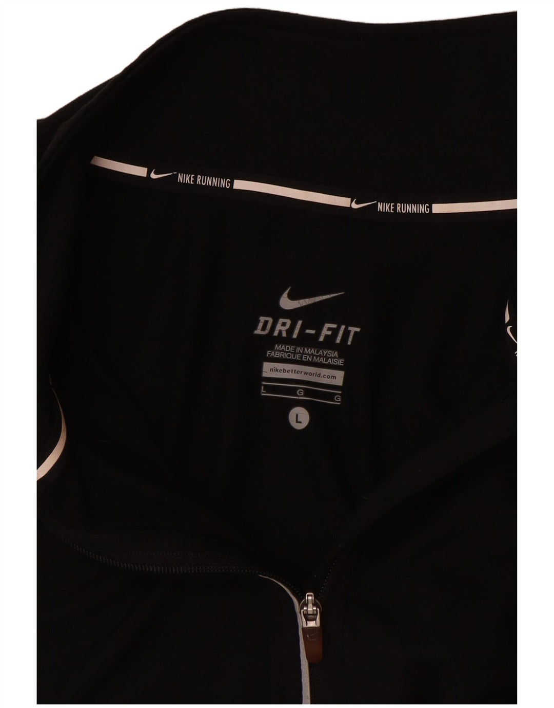 Damski dres Nike Dri Fit z zamkiem błyskawicznym na szyi, UK 16, duży czarny