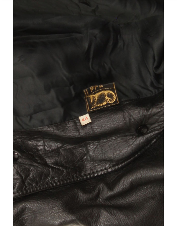 VINTAGE Womens Bomber Jacket EU 44 XL Black Colourblock Vintage Vintage and Second-Hand Vintage from Messina Hembry 