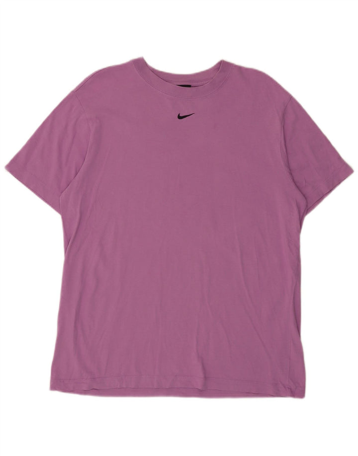 T-shirt męski NIKE, mały, fioletowy, bawełniany