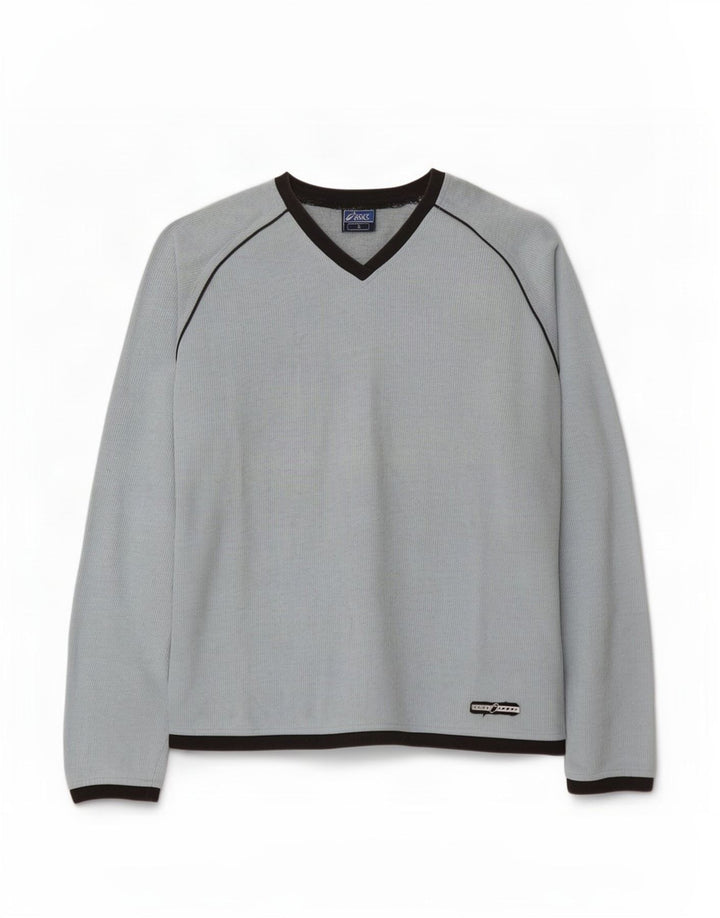 Top damski Asics z długim rękawem UK 16, duży, niebieski, bawełniany