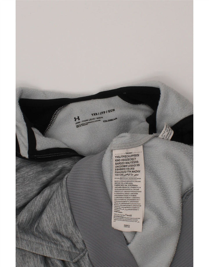 UNDER ARMOUR Chłopięcy sweter z kapturem Cold Gear 6-7 lat XS Szary blok kolorów