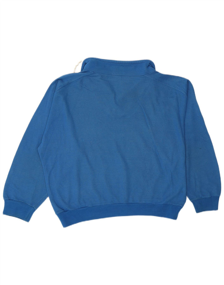 Damska bluza oversize w stylu vintage z grafiką, UK 14, średni niebieski