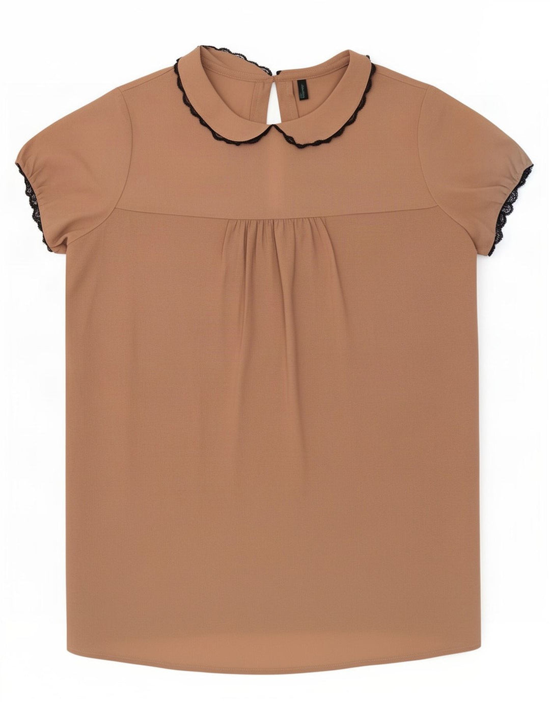 Bluzka damska Benetton Top UK 10 Small Beżowy Poliester