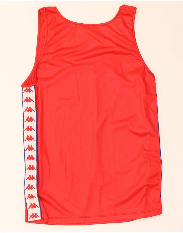 Dwuczęściowy damski zestaw graficzny Kappa IT 46, duży czerwony poliamid w blokach kolorów