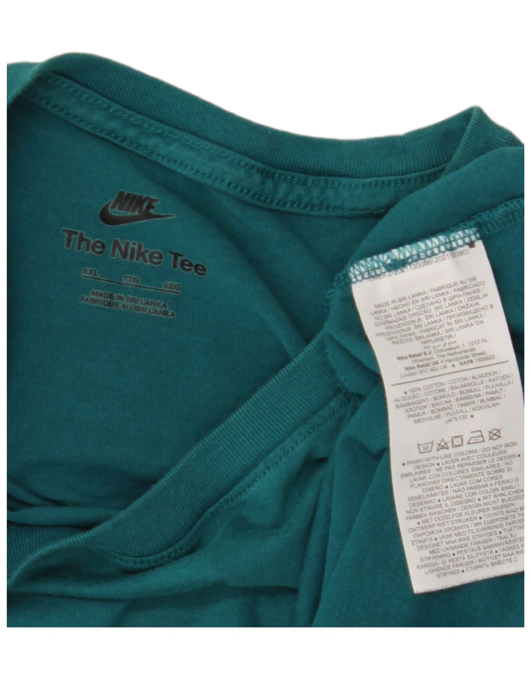 T-shirt męski Nike Top 2XL Turkusowa bawełna