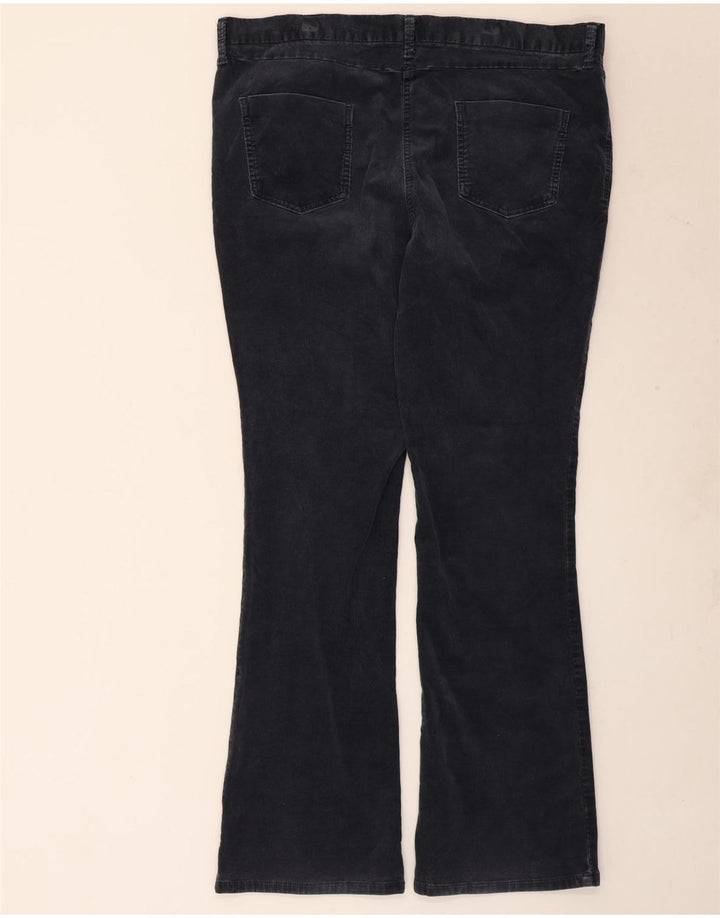 Marks & Spencer Damskie sztruksowe spodnie Bootcut W40 L33 Granatowe