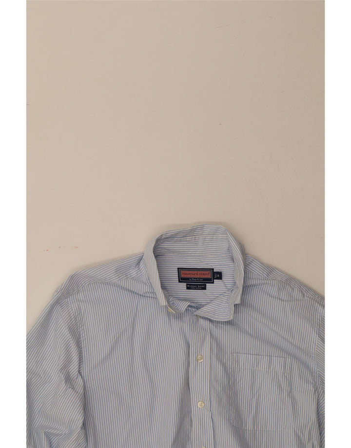 VINEYARD VINES Mens Shirt Medium Blue Pinstripe Cotton Vintage Vineyard Vines and Second-Hand Vineyard Vines from Messina Hembry 