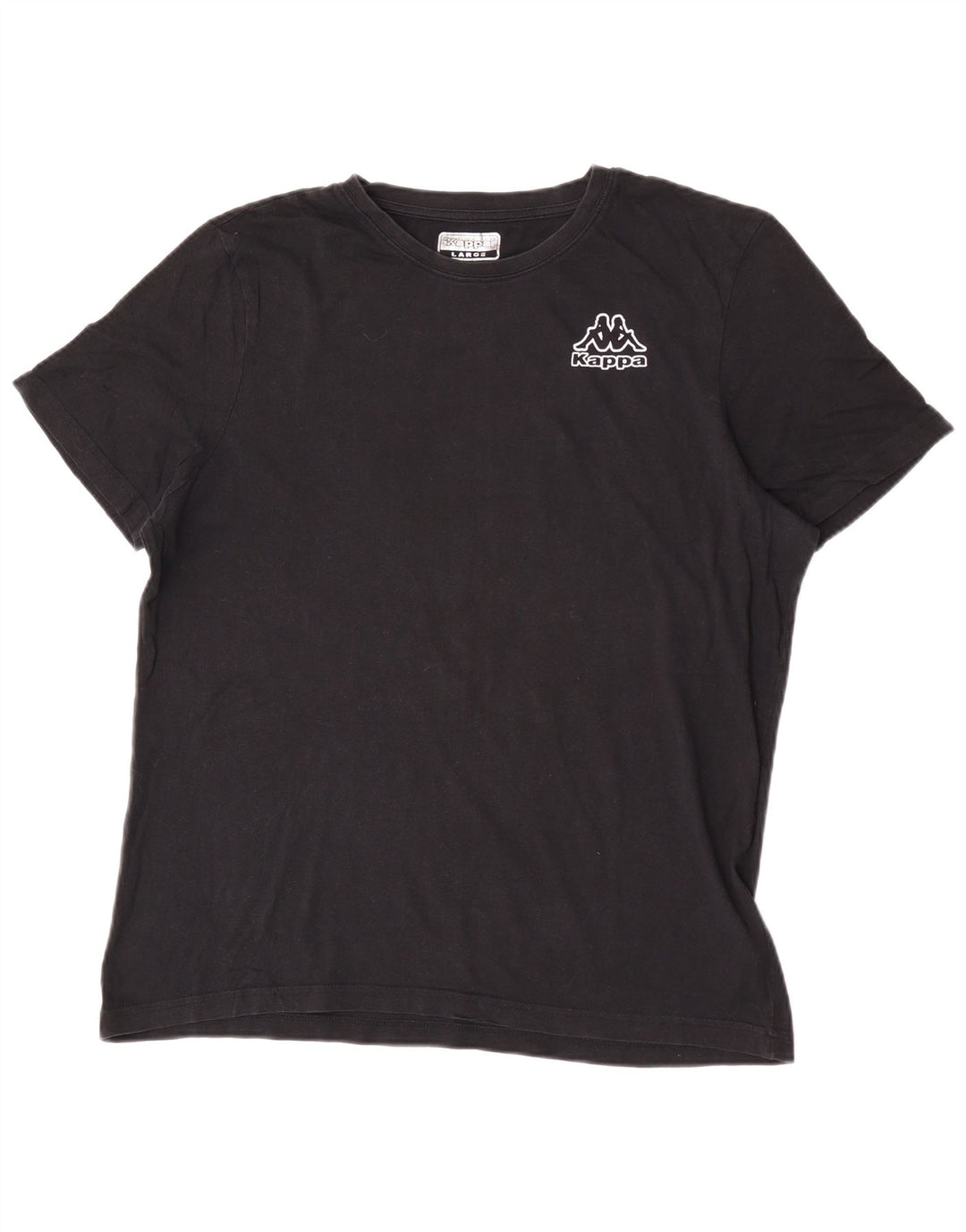 Męski T-shirt z grafiką Kappa, duży, czarny