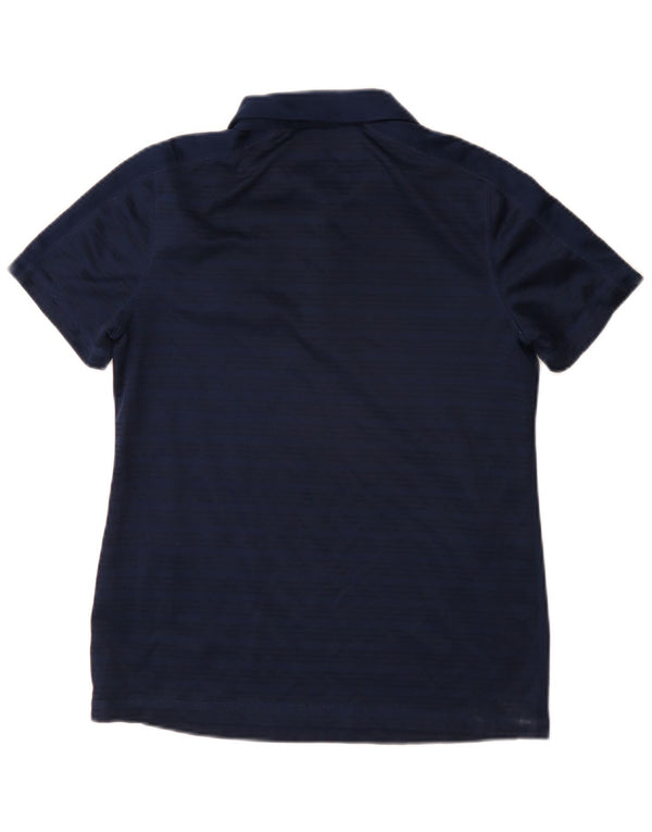 Damska koszulka polo Adidas Rangers UK 12 Średni granatowy poliester w prążki