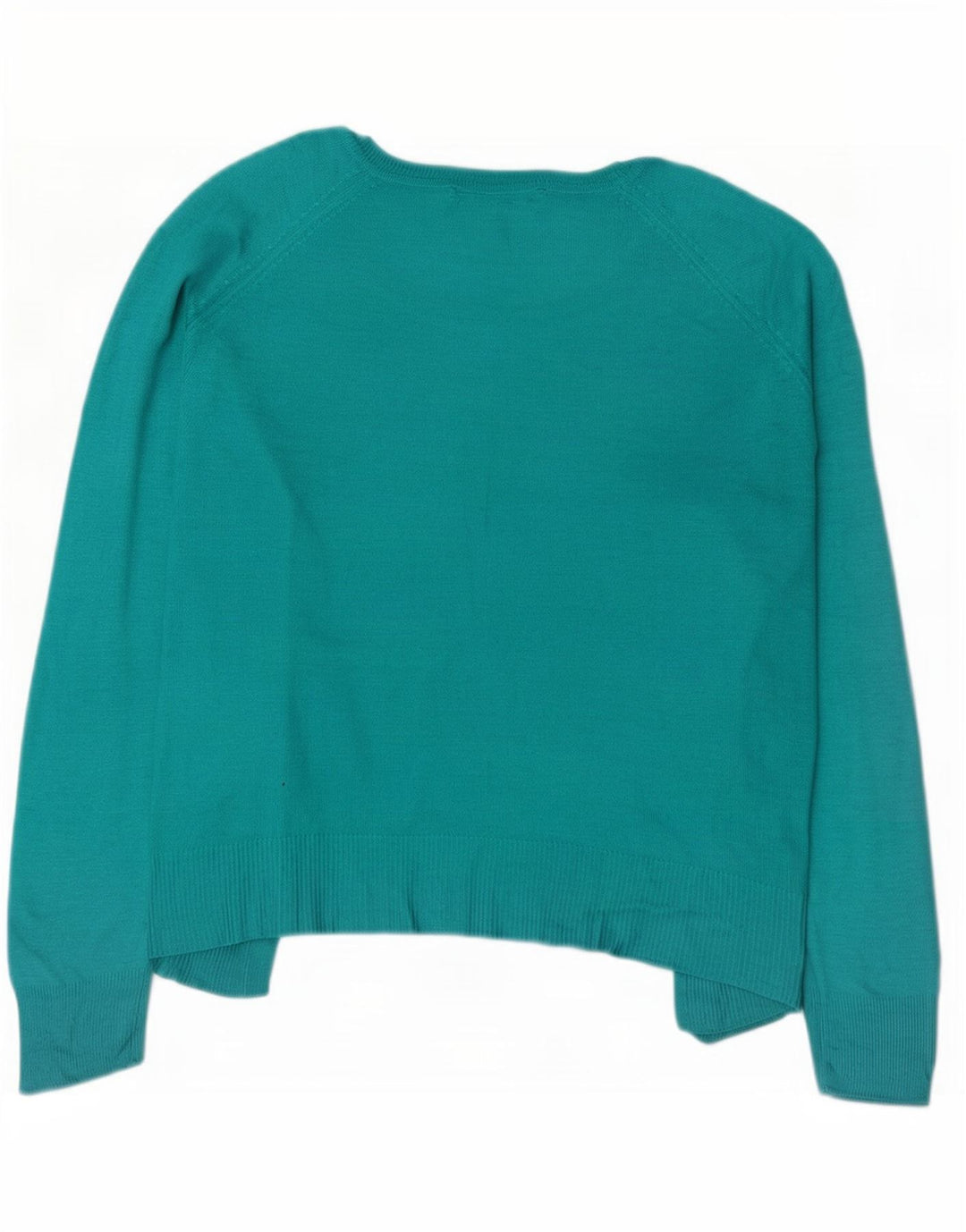 Damski sweter oversize z dekoltem w łódkę Zara UK 14 Średni turkus