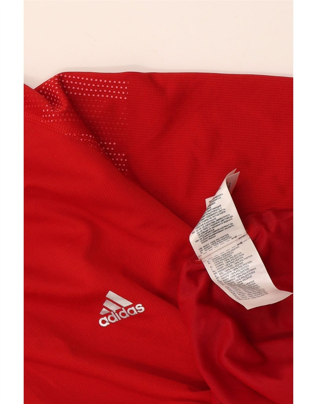 Męska koszulka polo Adidas, średni czerwony poliester