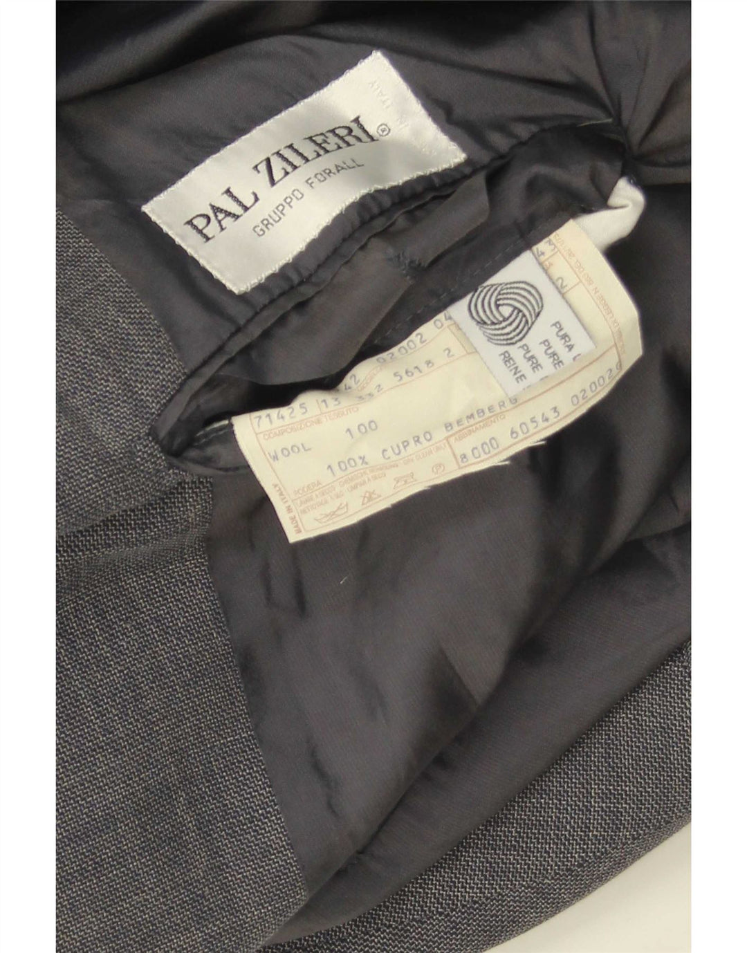 Męska marynarka dwurzędowa Pal Zileri IT 52 XL Szara wełna