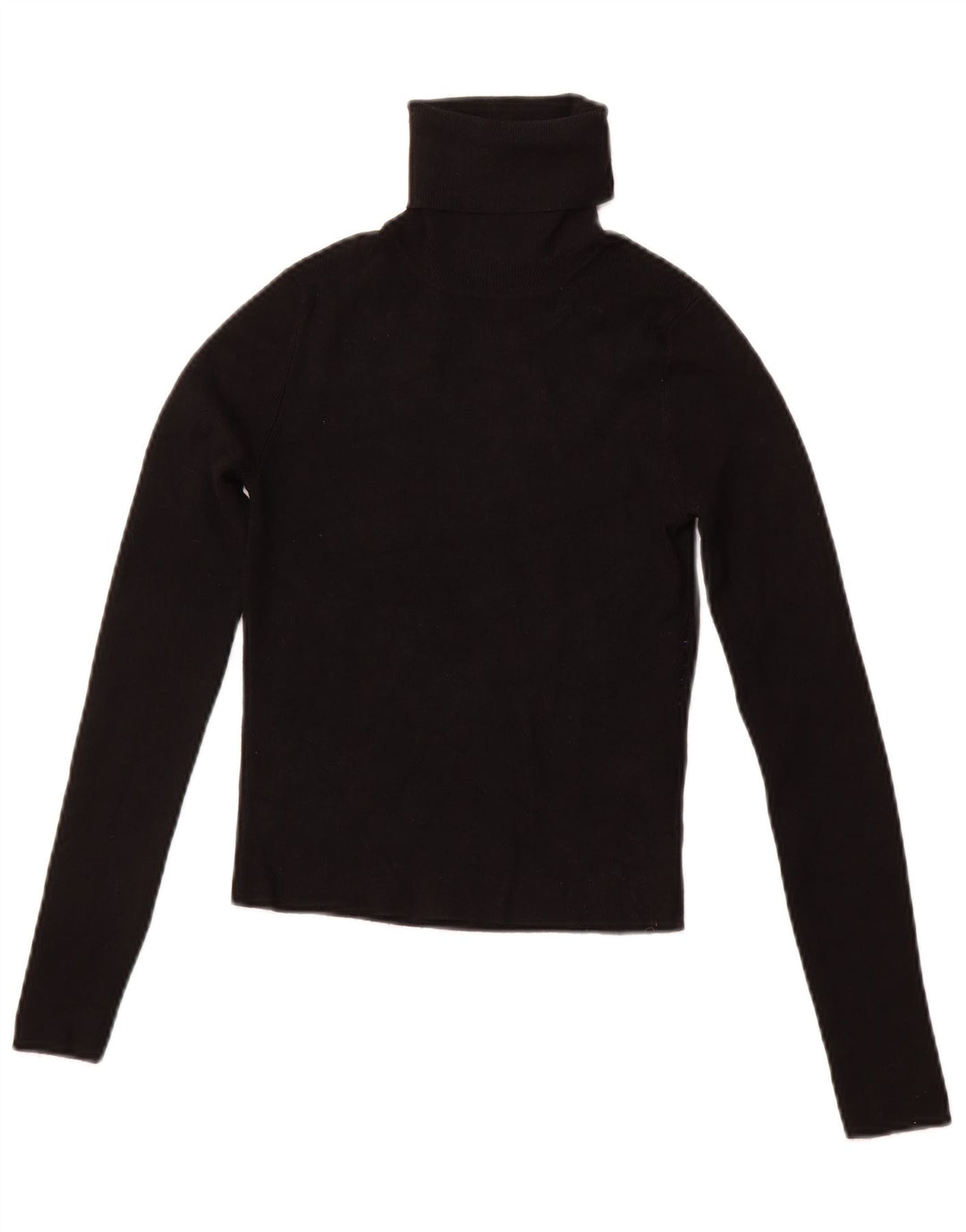 Damski sweter ZARA z okrągłym dekoltem UK 12, średnia czarna wiskoza