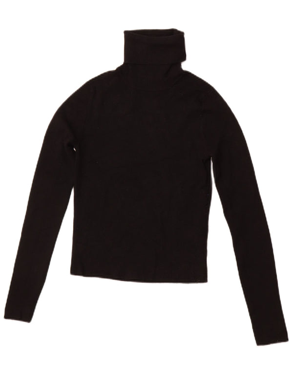 Damski sweter ZARA z okrągłym dekoltem UK 12, średnia czarna wiskoza