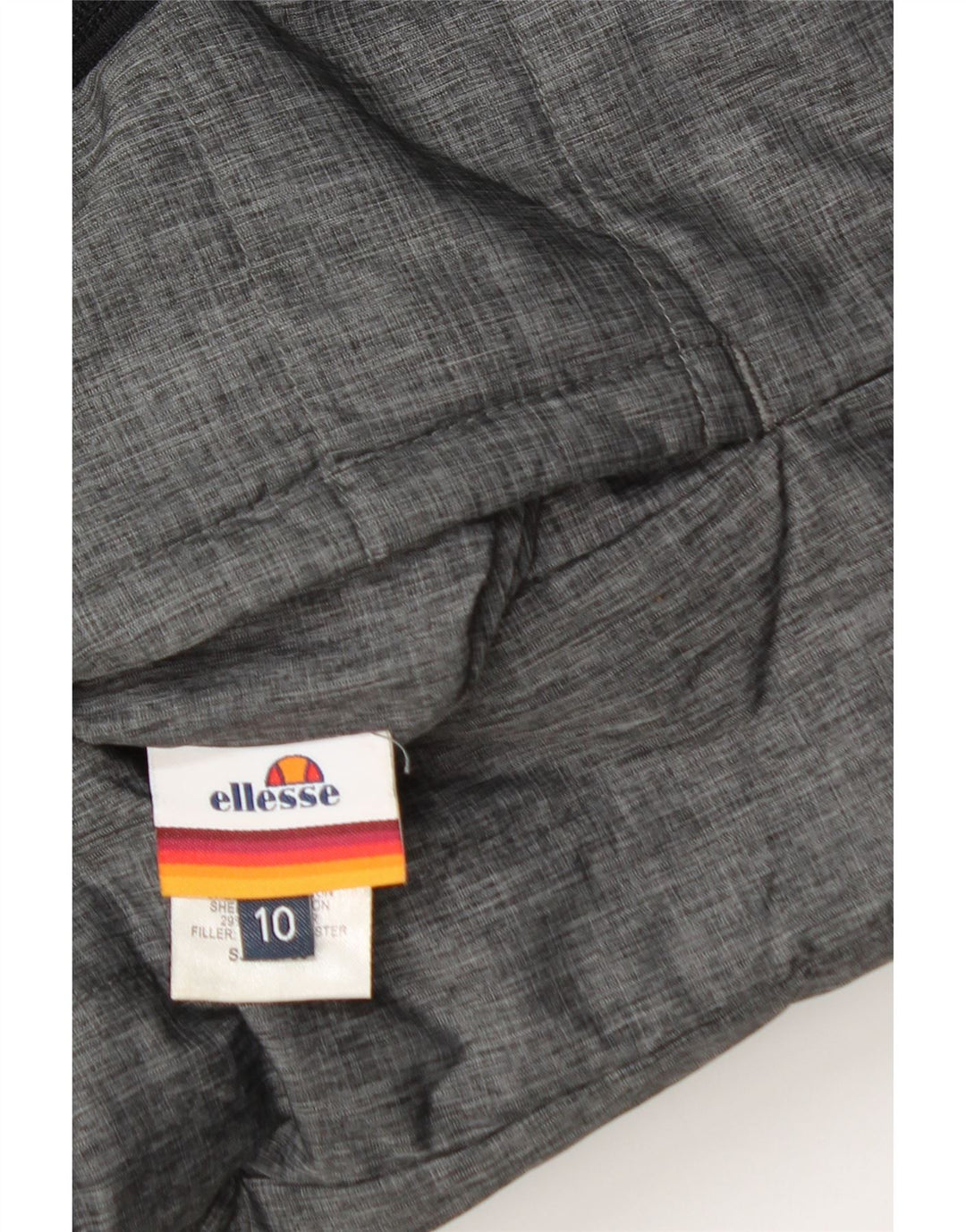 Dwustronna ocieplana kurtka damska Ellesse z kapturem, oversize, UK 10, mała, szara