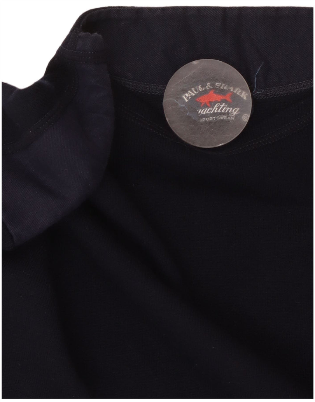 Męski sweter PAUL & SHARK z dekoltem w łódkę, średni granatowy wełniany