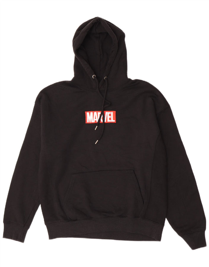 Męski sweter z kapturem Pull & Bear Marvel Graphic, duży, czarny, poliestrowy