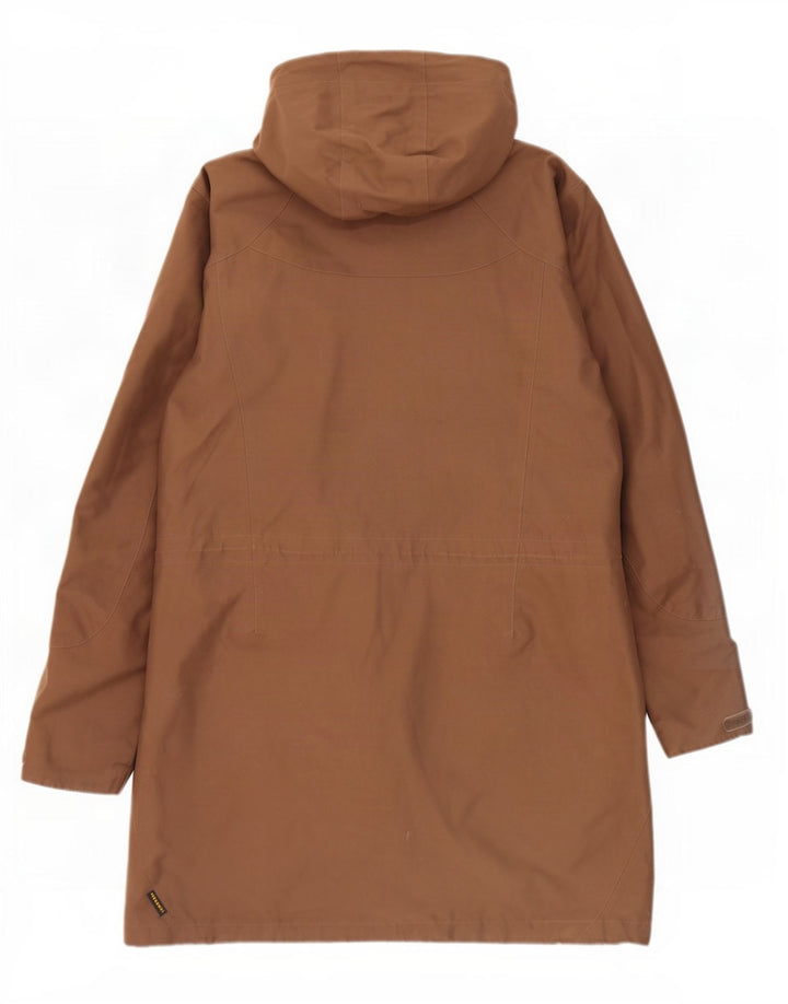 Damska kurtka parka z kapturem Jack Wolfskin UK 16, duża, brązowa, poliester