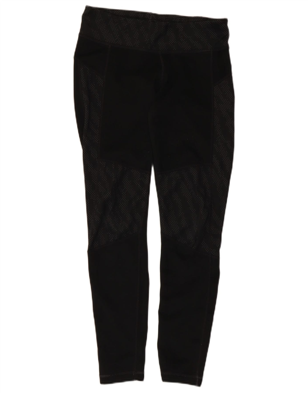 Damskie legginsy Adidas Climalite UK 8/10, małe, czarne, cętkowane, poliestrowe