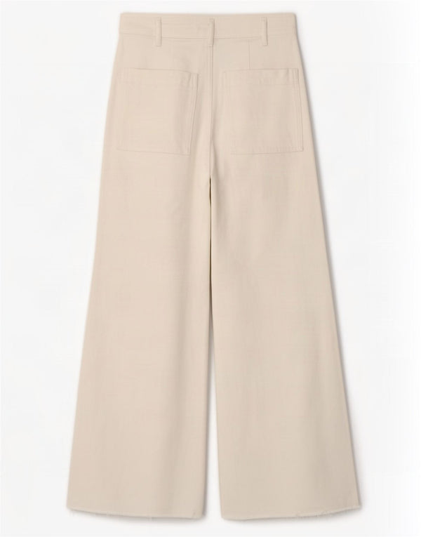 Damskie proste dżinsy Zara The Marine z wysokim stanem EU 34 2XS W24 L27 Białe