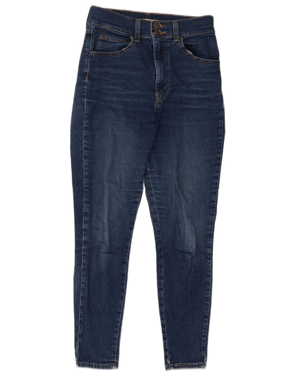 Damskie dżinsy rurki Levi's Retro z wysokim stanem W27 L28 Niebieska bawełna