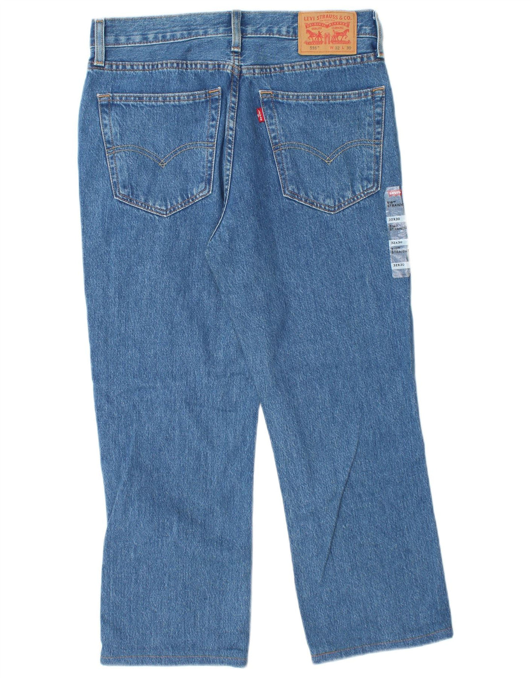 Męskie jeansy Levi's 516, krótkie, proste, W32 L25, niebieska bawełna
