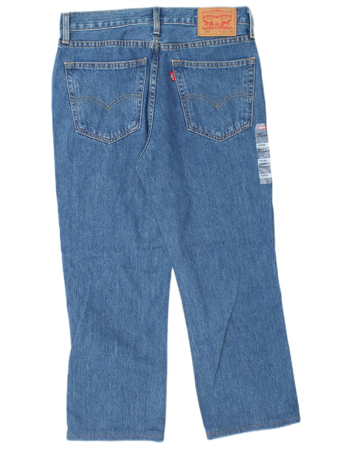 Męskie jeansy Levi's 516, krótkie, proste, W32 L25, niebieska bawełna