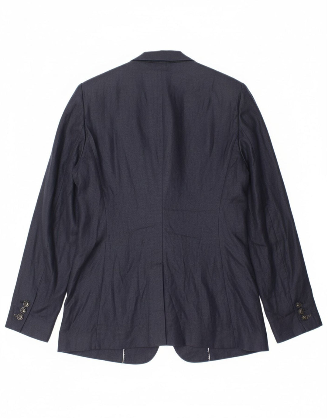 MASSIMO DUTTI Womens 1 Button Blazer Jacket EU 44 XL Navy Blue