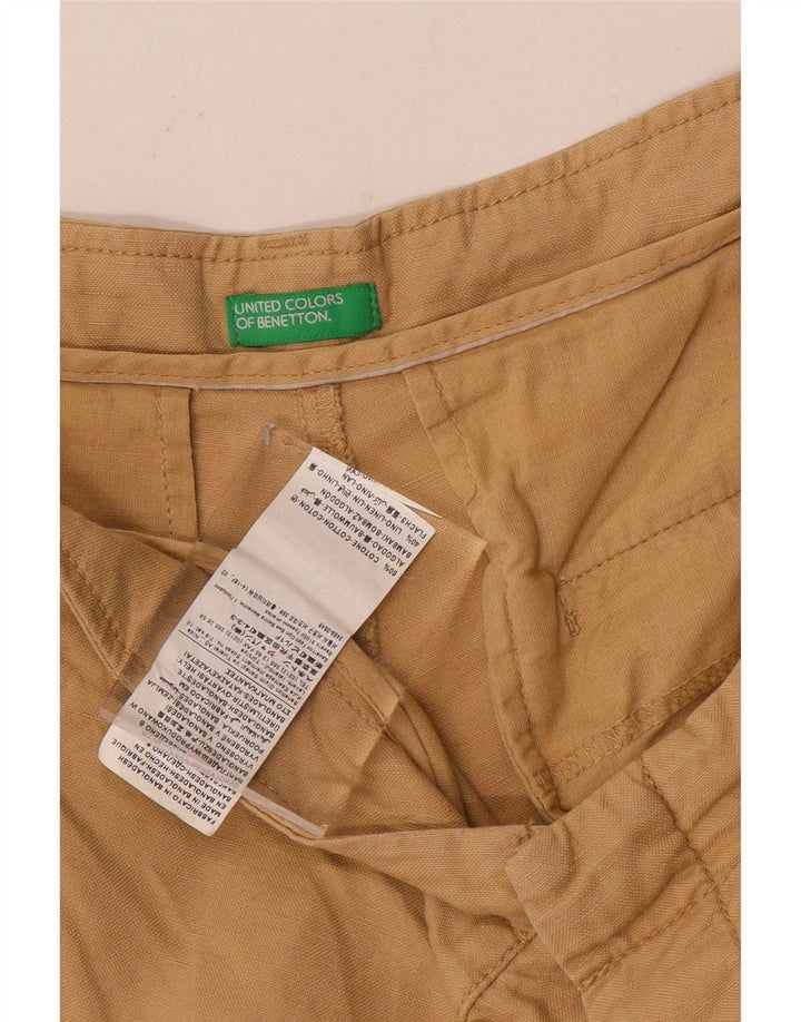 Męskie spodenki chino Benetton IT 48 Medium W34 beżowa bawełna