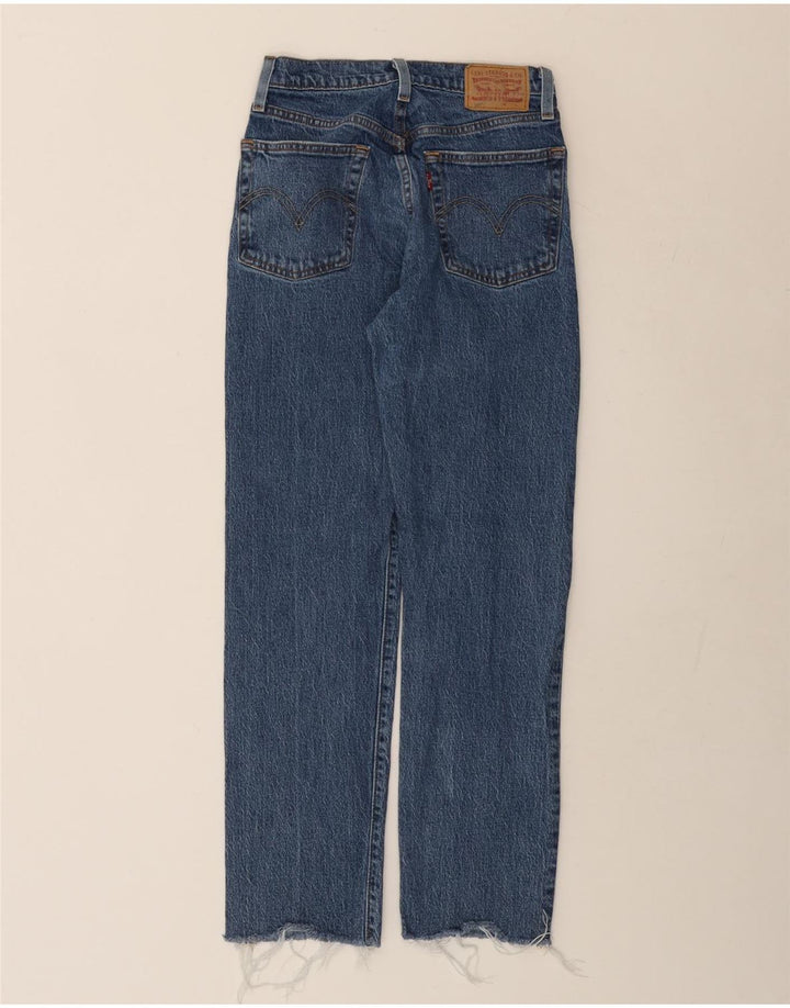 Damskie jeansy Levi's 501 Straight W24 L28 Niebieskie bawełniane