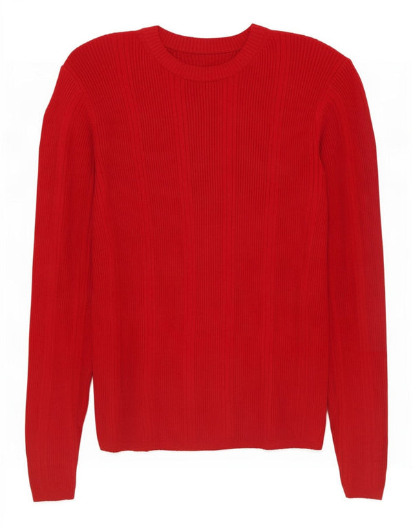 Marks & Spencer Damski sweter z dekoltem w łódkę UK 10 Small Red Wiskoza