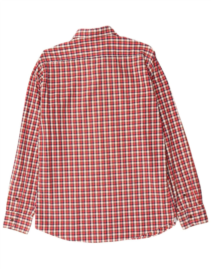 Męska koszula flanelowa Massimo Dutti w średnią czerwoną kratkę